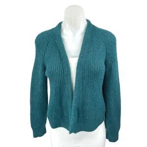 Anthropologie Sleeping on Snow Blue Wool Long Sleeve Cardigan Sweater Top Sz XS